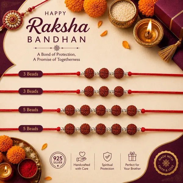 Temple_Tales_Trinetra_&_Panchmukhi_Brother_Duo_(Pack_of_4)_925_Sterling_Silver_Rudraksha_Rakhi_Gift_Set