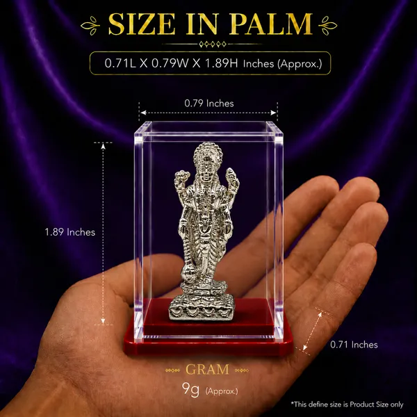 Temple_Tales_Pure_925_Sterling_Silver_Narayan_Vishnu_Ji_Idol_9g_|_Lord_Maha_Vishnu_Statue_for_Eternal_Peace,_Home_Puja_Altar_&_Gifting