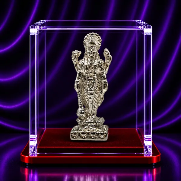 Temple_Tales_Pure_925_Sterling_Silver_Narayan_Vishnu_Ji_Idol_9g_|_Lord_Maha_Vishnu_Statue_for_Eternal_Peace,_Home_Puja_Altar_&_Gifting