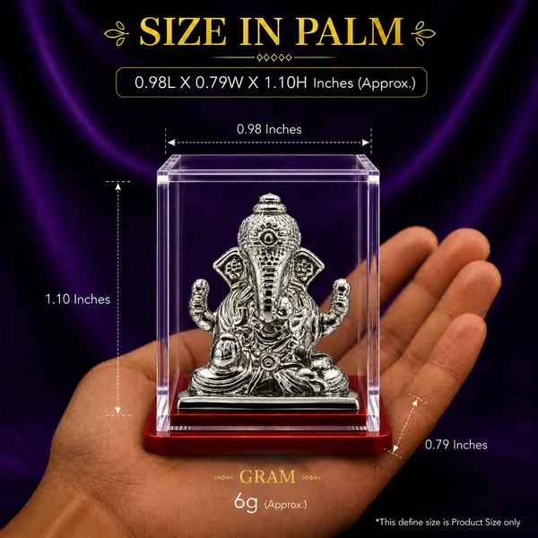 Temple_Tales_Pure_925_Sterling_Silver_Sumukh_Ganesh_Ji_Idol_6g_|_Beautiful_Faced_Silver_Ganesh_Murti_for_Main_Door_Mandir_&_Festivities