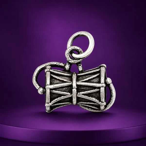 925_Sterling_Silver_Sacred_Damru_Pendant_|_Mahadev_Spiritual_Jewelry_|_Temple_Tales
