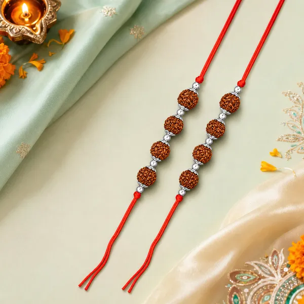 Chaturbhuj_Kavach_–_4_Rudraksh_Beads_(Pack_of_2)_925_Sterling_Silver_Rakhi_for_Brother_|_Raksha_Bandhan_Gift_|_Temple_Tales