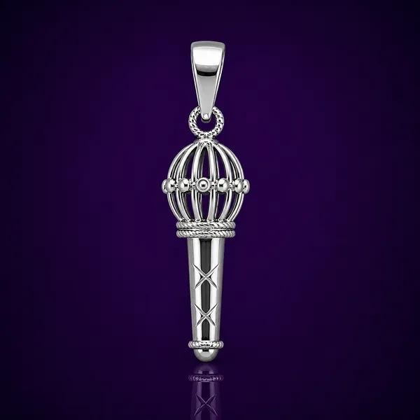 925_Sterling_Silver_Hollow_Hanuman_Gada_Pendant_|_Bajrangbali_Religious_Jewelry_|_Spiritual_Gift_for_Men_&_Women_|_Temple_Tales