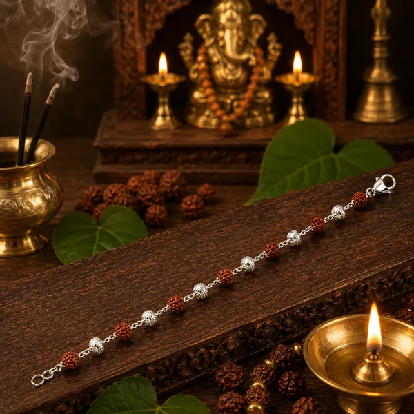 Shivansh_Rudraksh_Bracelet_with_Silver_Beads_for_Men_&_Women_|_Temple_Tales