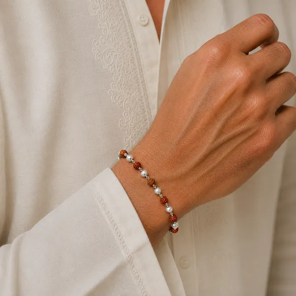 Shivansh_Rudraksh_Bracelet_with_Silver_Beads_for_Men_&_Women_|_Temple_Tales
