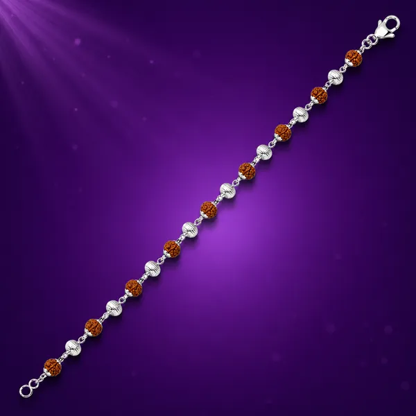 Shivansh_Rudraksh_Bracelet_with_Silver_Beads_for_Men_&_Women_|_Temple_Tales