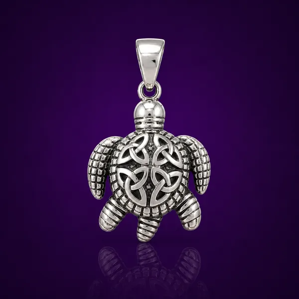 925_Sterling_Silver_Sacred_Tortoise_Pendant_|_Vastu_Religious_Jewelry_|_Spiritual_Gift_for_Men_&_Women_|_Temple_Tales