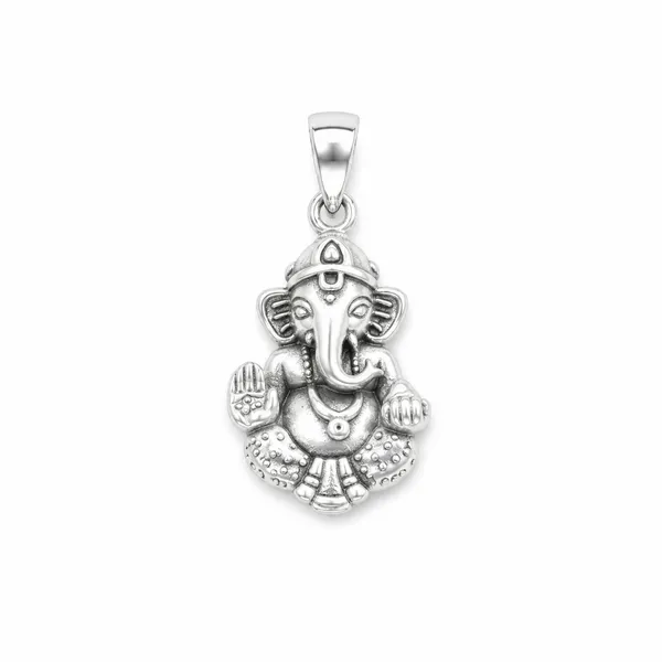 925_Sterling_Silver_Meditating_Ganeshji_Pendant_with_Hook_|_Ganpati_Bappa_Religious_Jewelry_|_Spiritual_Gift_for_Men_&_Women_|_Temple_Tales