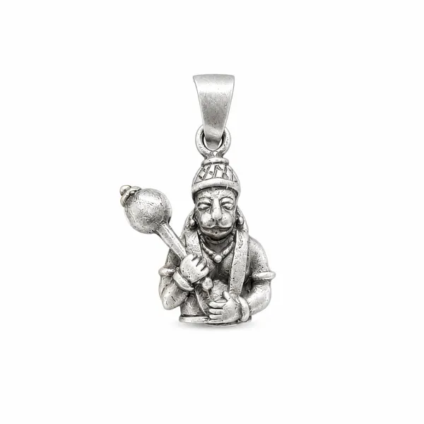 925_Sterling_Silver_Half_Hanumanji_Pendant_with_Gada_|_Bajrangbali_Religious_Jewelry_|_Spiritual_Gift_for_Men_&_Women_|_Temple_Tales