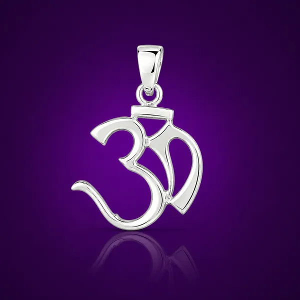 925_Sterling_Silver_Designer_Om_Pendant_|_Hindu_Religious_Jewelry_|_Spiritual_Gift_for_Men_&_Women_|_Temple_Tales