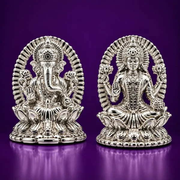 Temple_Tales_Pure_925_Sterling_Silver_Vighnaharta_Ganesh_Ji_&_Vibha_Lakshmi_Ji_Idol_Set_13.5g_|_Lakshmi_Ganesh_Murti_for_Diwali_Pooja,_Dhanteras,_Wealth_&_Prosperity_|_Festive_Gift