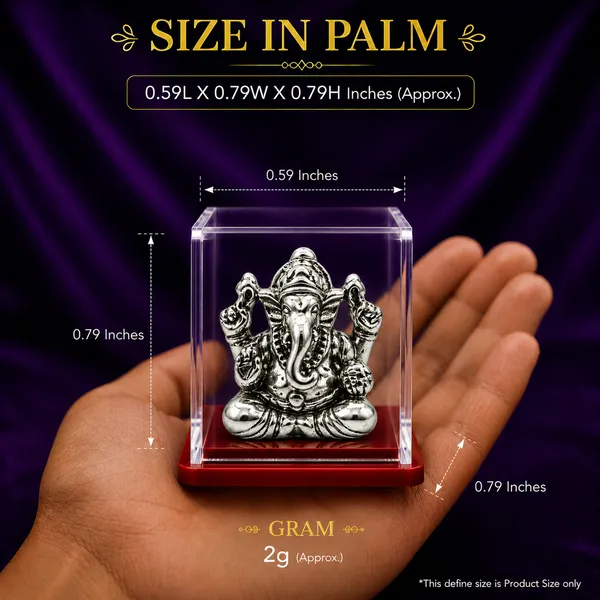 Temple_Tales_Pure_925_Sterling_Silver_Pragna_Ganesh_Ji_Idol_2g_|_Wisdom_Blessings_Ganesh_Murti_for_Student_Desk,_Car_&_Home_Temple