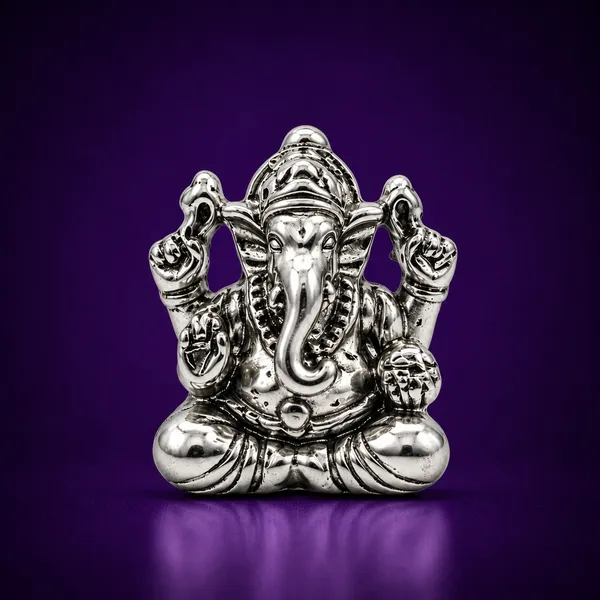 Temple_Tales_Pure_925_Sterling_Silver_Pragna_Ganesh_Ji_Idol_2g_|_Wisdom_Blessings_Ganesh_Murti_for_Student_Desk,_Car_&_Home_Temple