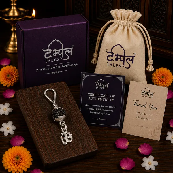 925_Sterling_Silver_Aum_Black_Rudraksh_Pendant_|_Mahadev_Spiritual_Jewelry_|_Temple_Tales