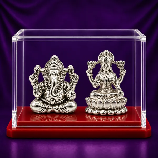 Temple_Tales_Pure_925_Sterling_Silver_Pragna_Ganesh_Ji_&_Shree_Lakshmi_Ji_Idol_Set_4g_|_Lakshmi_Ganesh_Murti_for_Diwali_Pooja,_Dhanteras,_Wealth_&_Prosperity_|_Diwali_Gift