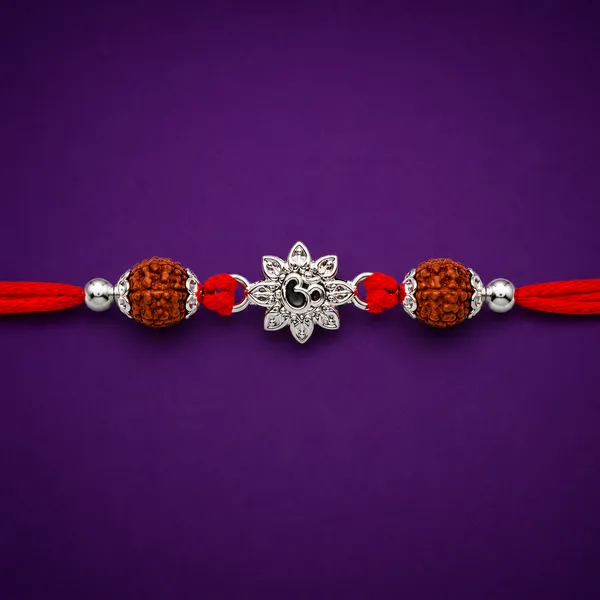 Temple_Tales_Om_Lotus_Silver_Rudraksha_Rakhi_for_Raksha_Bandhan