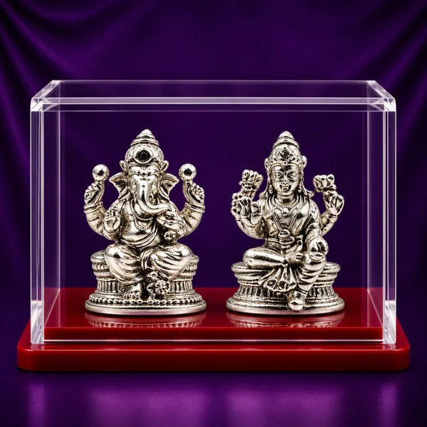 Temple_Tales_Pure_925_Sterling_Silver_Manya_Ganesh_Ji_&_Pushti_Lakshmi_Ji_Idol_Set_8g_|_Lakshmi_Ganesh_Murti_for_Diwali_Pooja,_Dhanteras,_Wealth_&_Abundance_|_Diwali_Gift