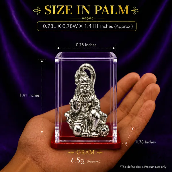 Temple_Tales_Pure_925_Sterling_Silver_Maruti_Hanuman_Ji_Idol_6.5g_|_Bajrangbali_Sankat_Mochan_Murti_for_Car_Dashboard_&_Protection