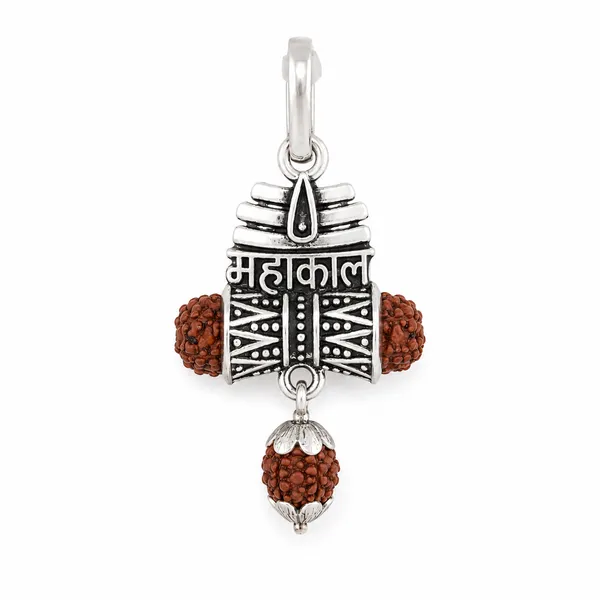 925_Sterling_Silver_Mahakaal_Damru_Rudraksh_Pendant_|_Mahadev_Spiritual_Jewelry_|_Temple_Tales