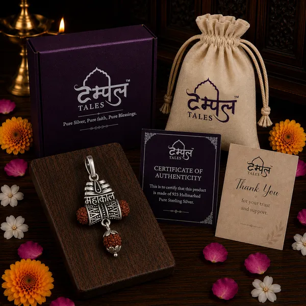 925_Sterling_Silver_Mahakaal_Damru_Rudraksh_Pendant_|_Mahadev_Spiritual_Jewelry_|_Temple_Tales