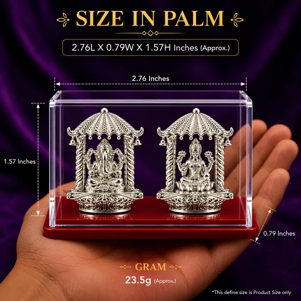 Temple_Tales_Pure_925_Sterling_Silver_Mahaveer_Ganesh_Ji_&_Amruta_Lakshmi_Ji_Idol_Set_23.5g_|_Lakshmi_Ganesh_Murti_for_Diwali_Pooja,_Dhanteras,_Wealth_&_Prosperity_|_Premium_Diwali_Gift