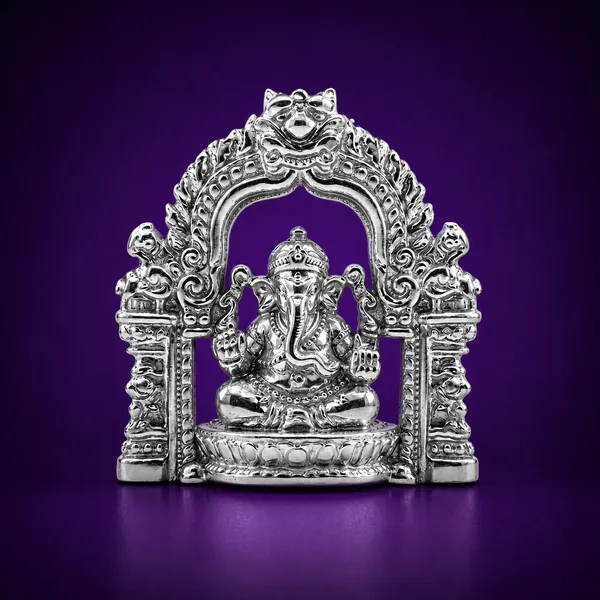 Temple_Tales_Pure_925_Sterling_Silver_Gajanand_Ganesh_Ji_Idol_10g_|_Traditional_Elephant_God_Murti_for_Home_Temple_&_Festive_Gifting