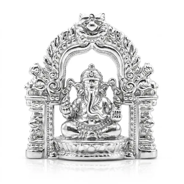 Temple_Tales_Pure_925_Sterling_Silver_Gajanand_Ganesh_Ji_Idol_10g_|_Traditional_Elephant_God_Murti_for_Home_Temple_&_Festive_Gifting