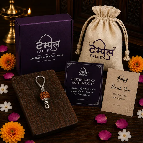 925_Sterling_Silver_Sacred_Rudraksh_Bead_|_Spiritual_Pendant_|_Temple_Tales