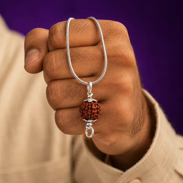 925_Sterling_Silver_Sacred_Rudraksh_Bead_|_Spiritual_Pendant_|_Temple_Tales