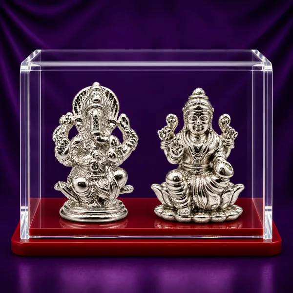 Temple_Tales_Pure_925_Sterling_Silver_Pramadha_Ganesh_Ji_&_Prabha_Lakshmi_Ji_Idol_Set_7.5g_|_Lakshmi_Ganesh_Murti_for_Diwali_Pooja,_Dhanteras_&_Prosperity_|_Diwali_Gift