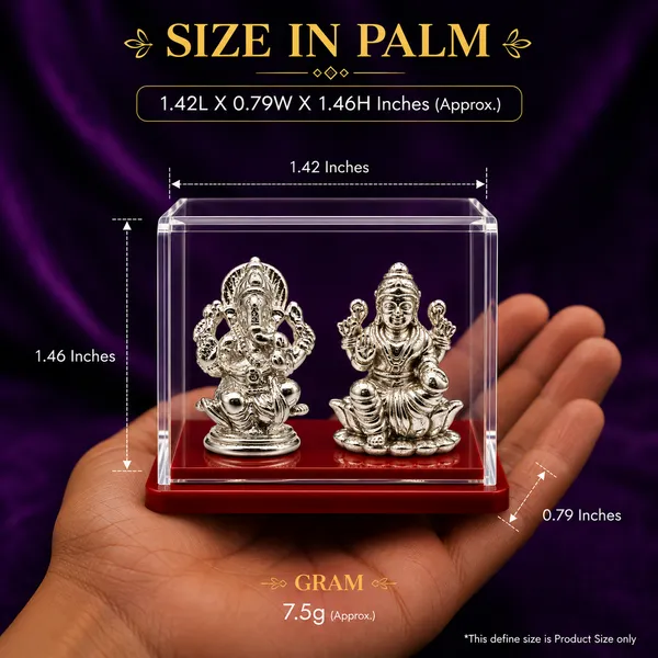 Temple_Tales_Pure_925_Sterling_Silver_Pramadha_Ganesh_Ji_&_Prabha_Lakshmi_Ji_Idol_Set_7.5g_|_Lakshmi_Ganesh_Murti_for_Diwali_Pooja,_Dhanteras_&_Prosperity_|_Diwali_Gift