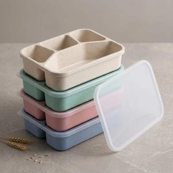 Food_Grade_Plastic_4_Compartment_Lunch_Box