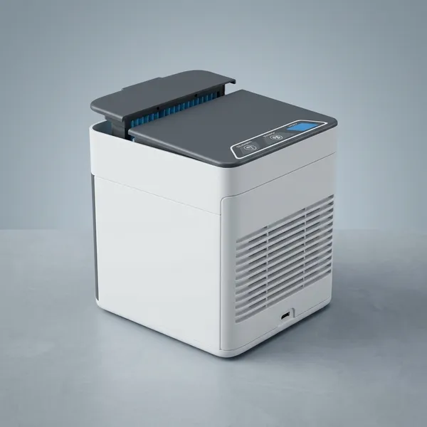 White_And_Grey_Plastic_Personal_Cooling_Device