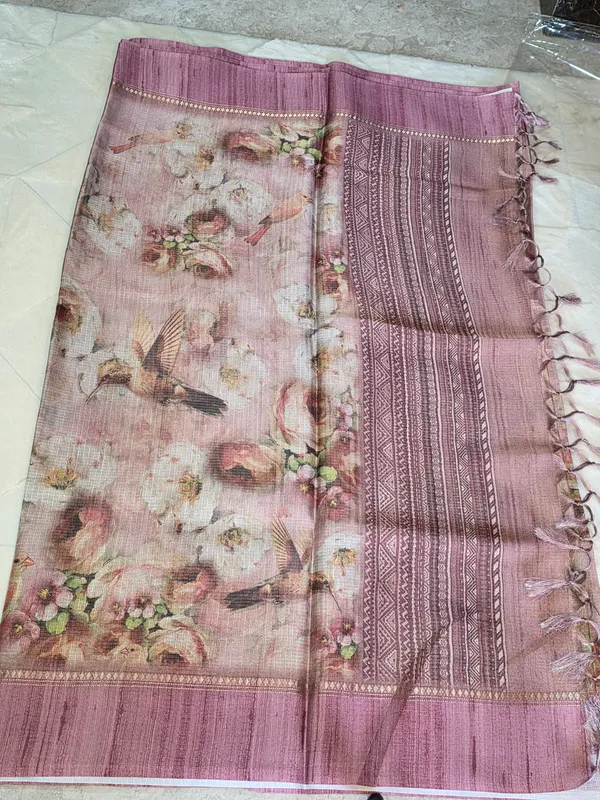 Dusty_Pink_Kota_Floral_Print_Tassel_Saree_For_Women