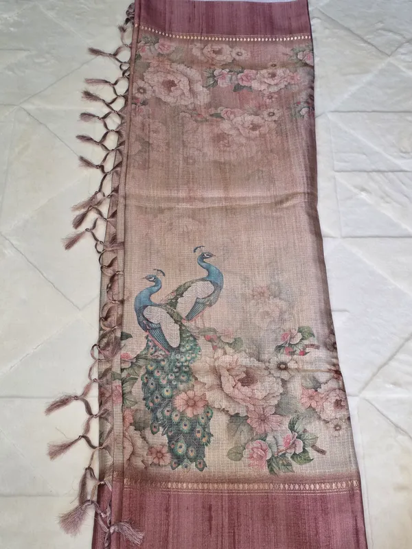 Blush_Pink_Kora_Peacock_Floral_Print_Saree_For_Women