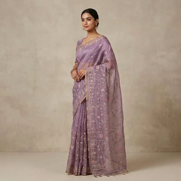 Purple_Tissue_Linen_Floral_Embroidered_Saree_For_Women