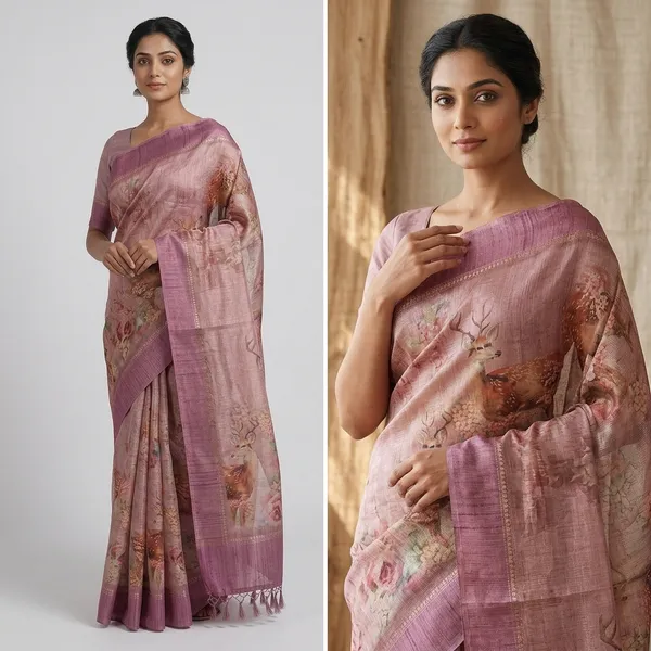 Baby_Pink_Kota_Floral_Print_Saree_For_Women
