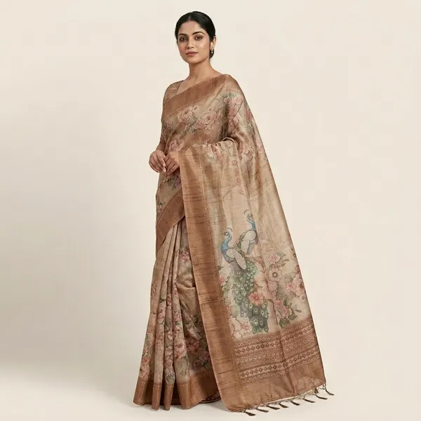 Nude_Beige_Kota_Floral_Embroidered_Tassel_Saree_For_Women
