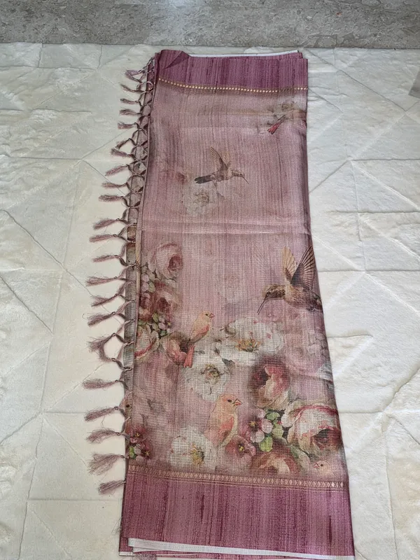 Dusty_Pink_Kota_Floral_Print_Tassel_Saree_For_Women