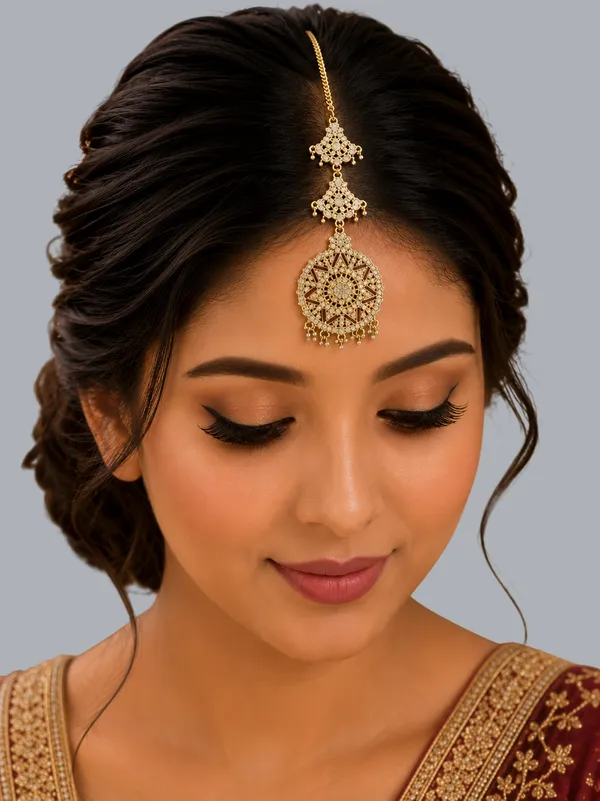 Silver_Filigree_Maang_Tikka_with_Chain_for_Women