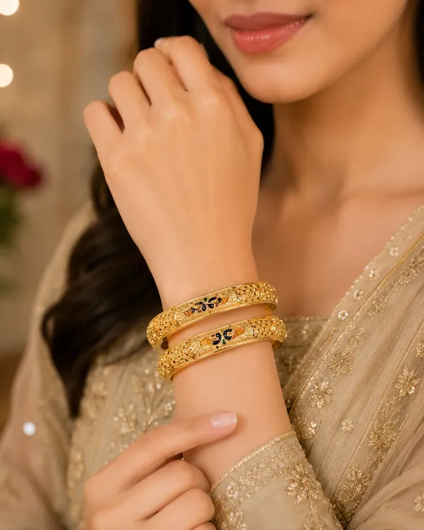 Gold_Copper_Bangle_Set_For_Women