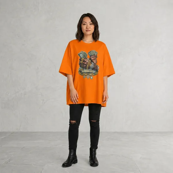 Oversized_Orange_Cotton_Trust_No_One_Graphic_T-Shirt_For_Women