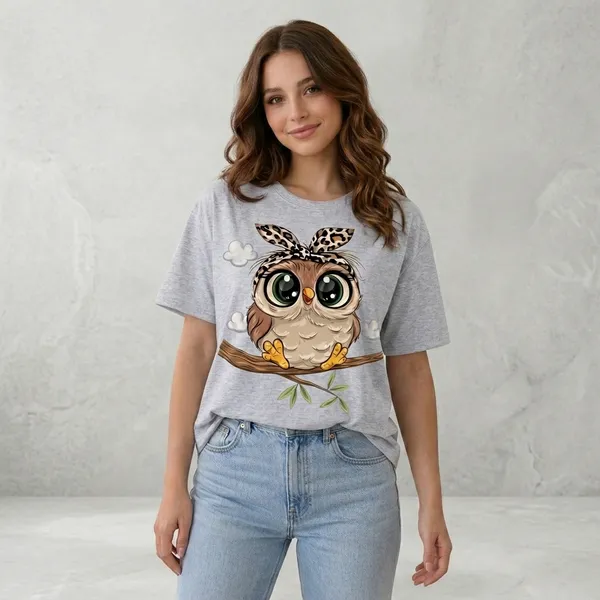 Oversized_Grey_Cotton_Owl_Graphic_Print_T-Shirt_For_Women