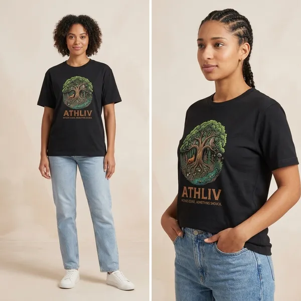 Oversized_Black_Cotton_Relaxed_Fit_Nature_Graphic_T-Shirt_For_Women