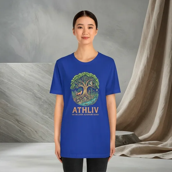 Oversized_Royal_Blue_Cotton_Nature_Graphic_Print_T-Shirt_For_Women