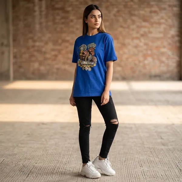 Oversized_Royal_Blue_Cotton_Relaxed_Fit_Graphic_Print_T-Shirt_For_Women