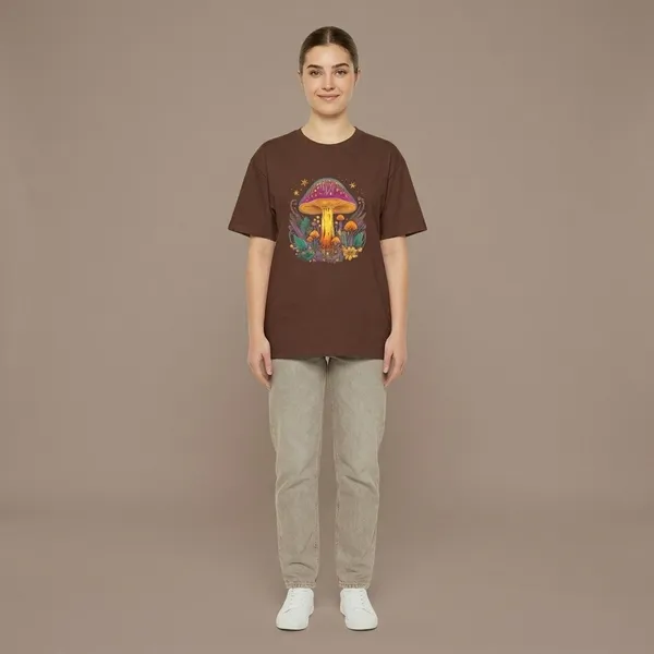 Oversized_Brown_Cotton_Graphic_Print_Crew_Neck_T-Shirt_For_Women
