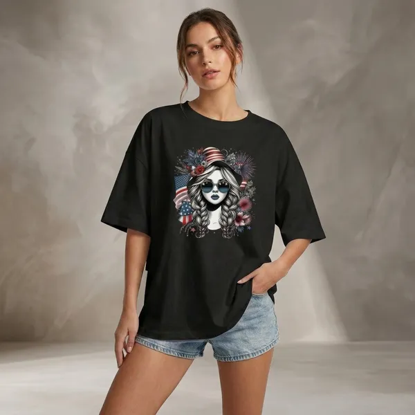 Oversized_Black_Cotton_Graphic_Print_T-Shirt_For_Women