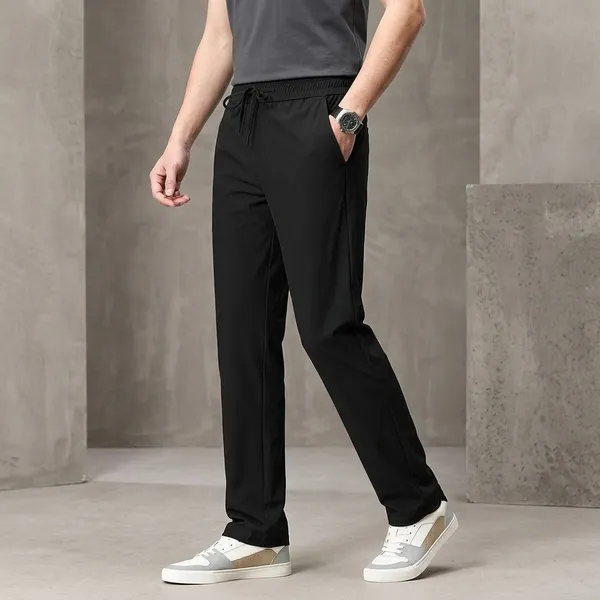 Oversized_Black_Poly_Lycra_Straight_Fit_Drawstring_Trackpants_For_Men