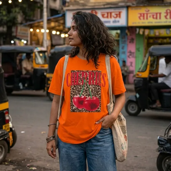 Oversized_Orange_Cotton_Graphic_Print_T-Shirt_For_Women